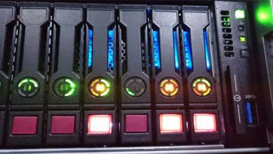 تصویر از چراغ های LED هارد سرور HP