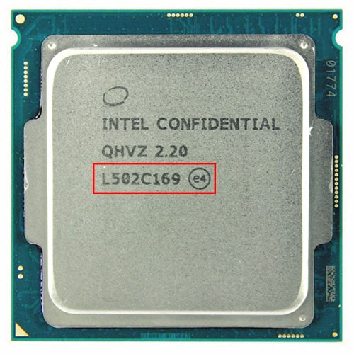 شناسایی پردازنده نمونه مهندسی (ES)