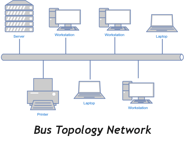 توپولوژی خطی یا bus topology