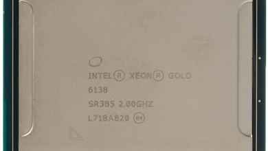 تصویر از مشخصات پردازنده Intel Xeon Gold 6138